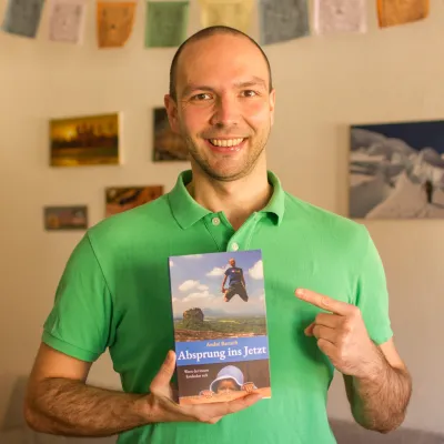 Bild: Absprung ins Jetzt - André Bartsch nimmt den Leser mit auf eine 21-monatige Reise durch 3 Kontinente