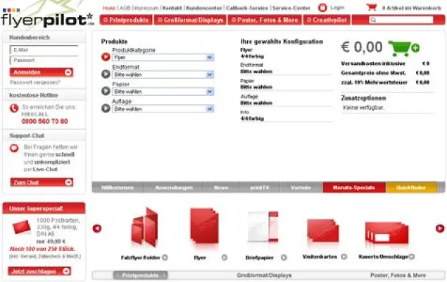 Direkt zum Druckpreis: Der Quickfinder von Flyerpilot Bild: Direkt zum Druckpreis: Der Quickfinder von Flyerpilot