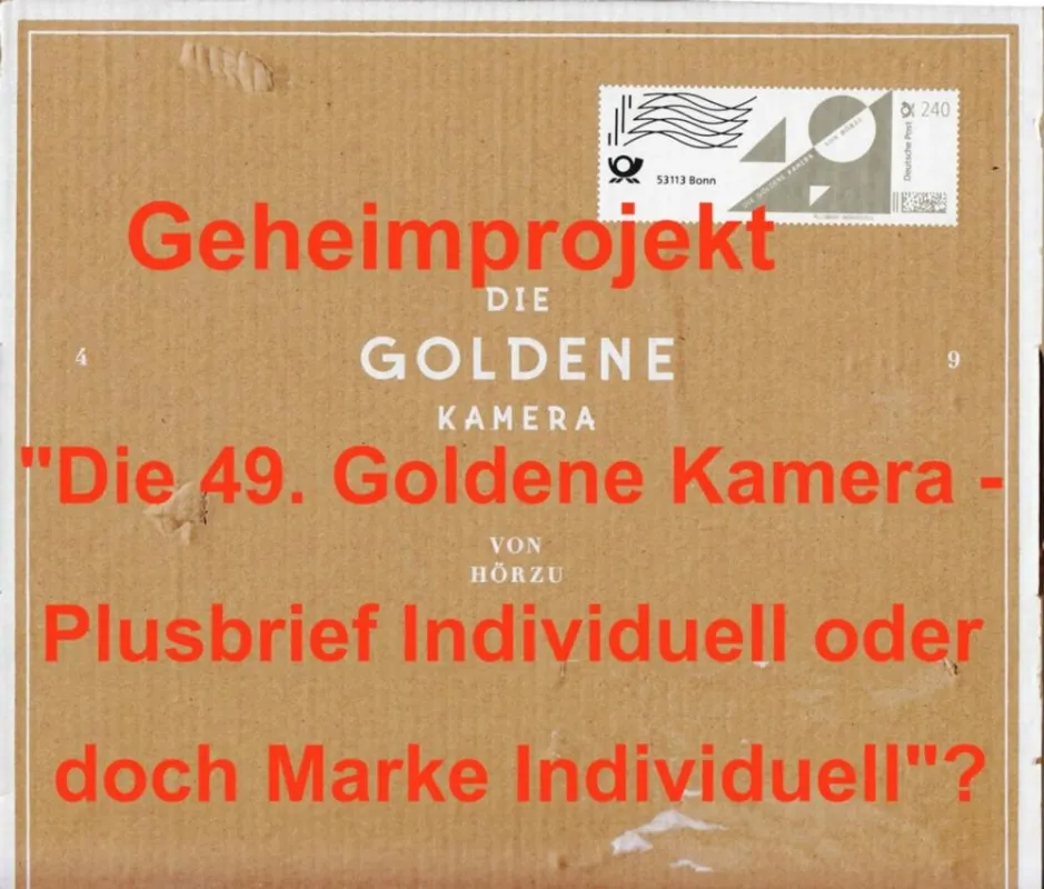 Die erste Sendung in Form eines Maxibriefes an die ausgewählten Gäste