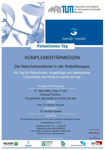 Bild: Komplementärmedizin - Frauenklinik des Klinikum rechts der Isar, München veranstaltet Patientinnentag