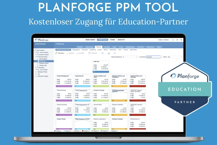 Bild: Planforge kündigt für Hochschulen kostenlosen Zugang zu standardbasiertem PPM-Tool an