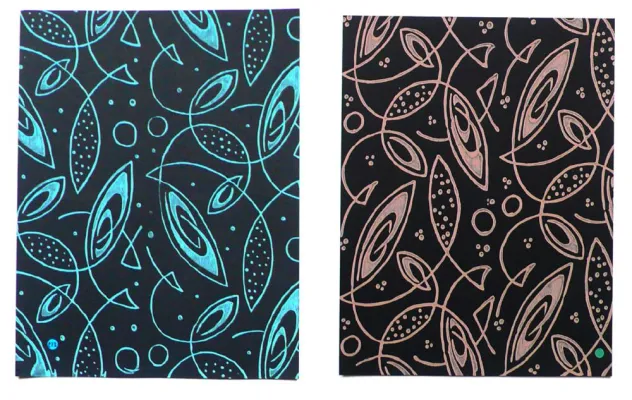 Bild: Geteiltes Design?" - Versuche und Vergleiche mit Ost- und West Musterwalzen