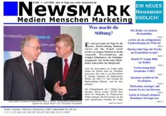 Bild: PDF-Magazin NewsMARK fragt - Was macht die Stiftung?