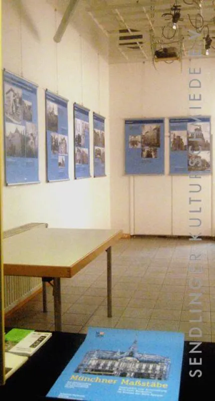 Die Ausstellungsräumlichkeiten in der Sendlinger Kulturschmiede
