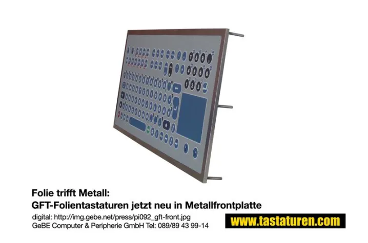 Bild: Folie trifft Metall: GFT Folientastaturen neu als Frontplattenversion