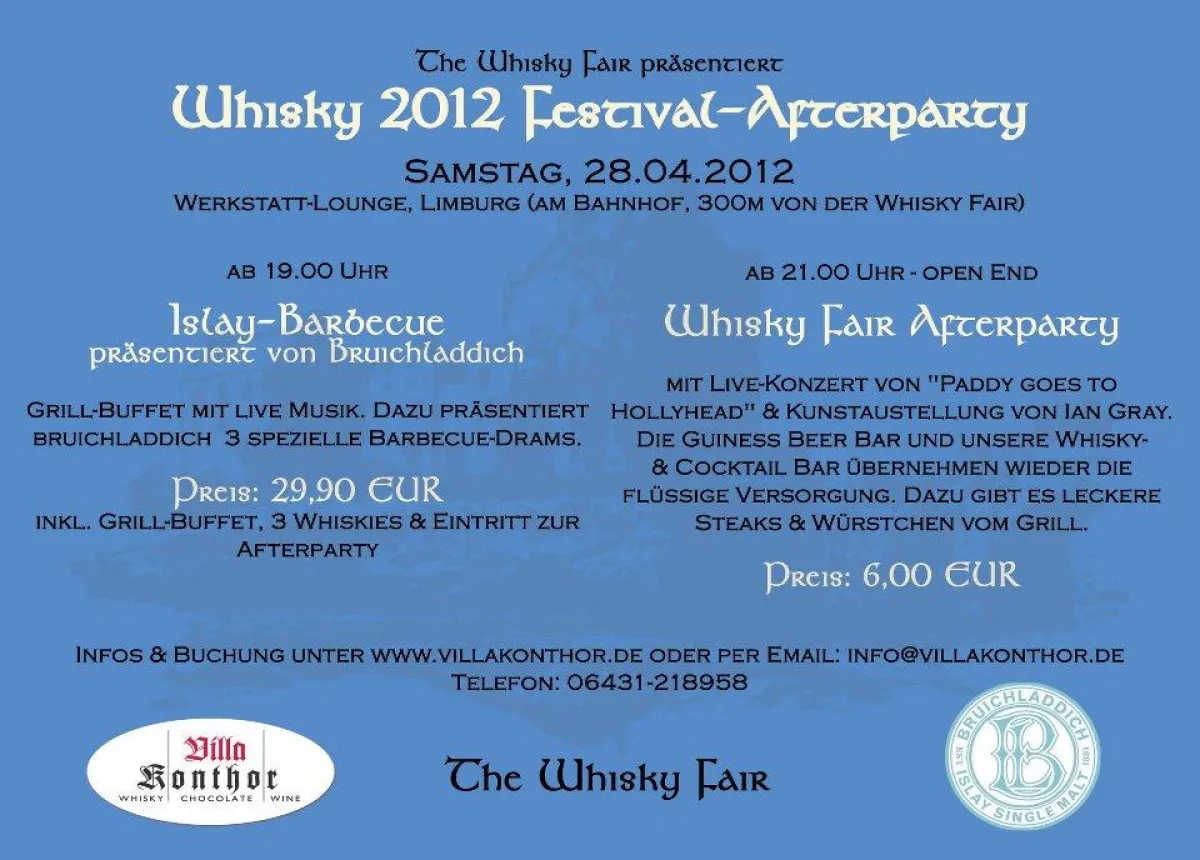 Whisky 2012 Festival am 28. & 29.04.2012 in Limburg mit erweitertem Rahmenprogramm