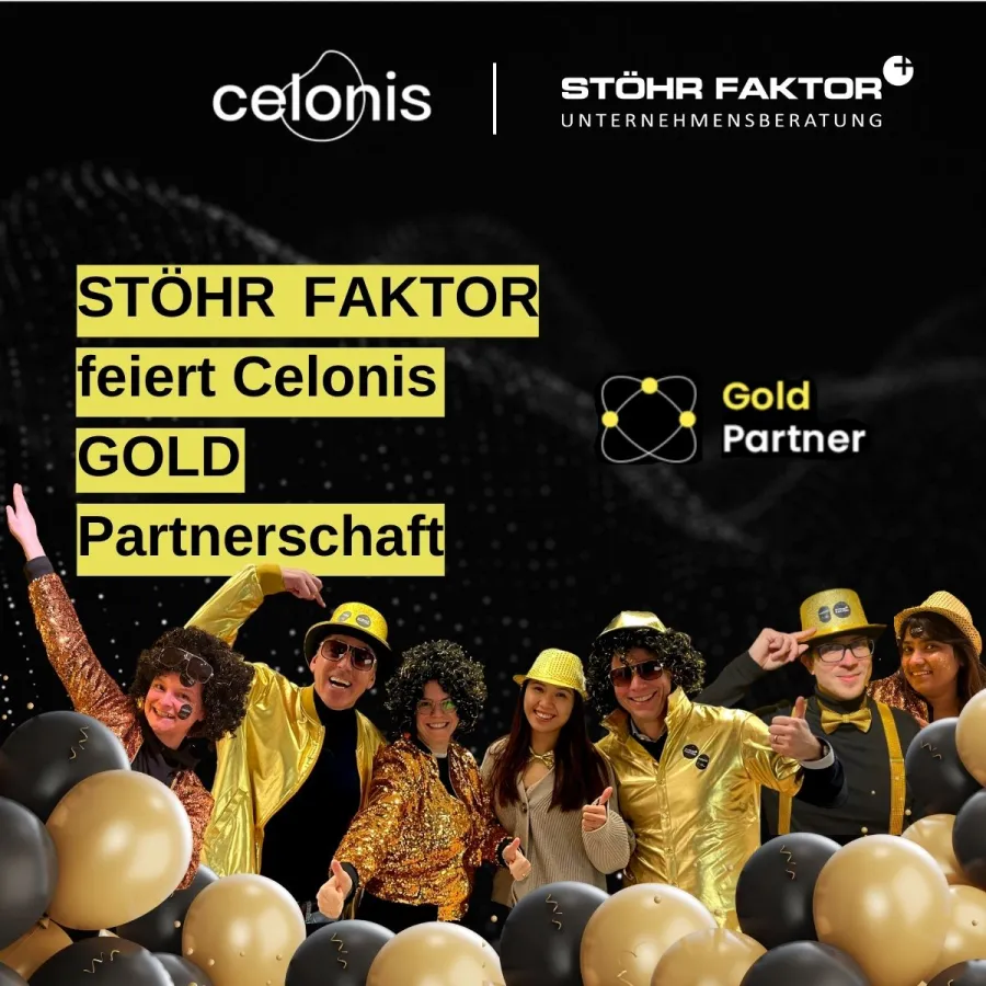 STÖHR FAKTOR mit Celonis Gold Partnerstatus ausgezeichnet (© Stöhr Faktor Unternehmensberatung GmbH)