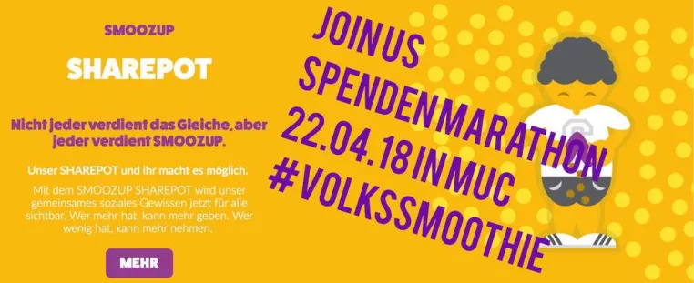 Bild: SMOOZUP® – Smoothie-Spendenmarathon im L’Adresse 37 in München