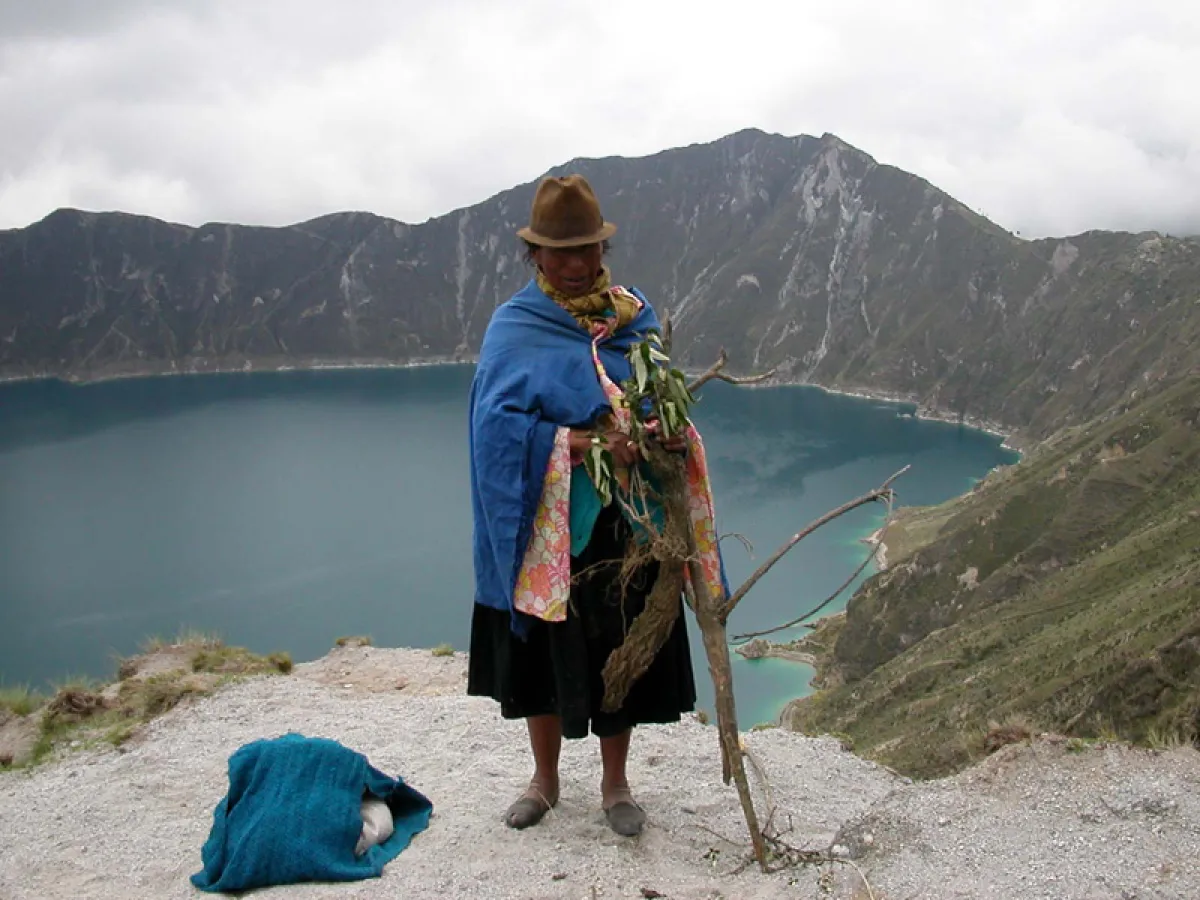 Indio Frau, Quilotoa Lagune, Ecuador