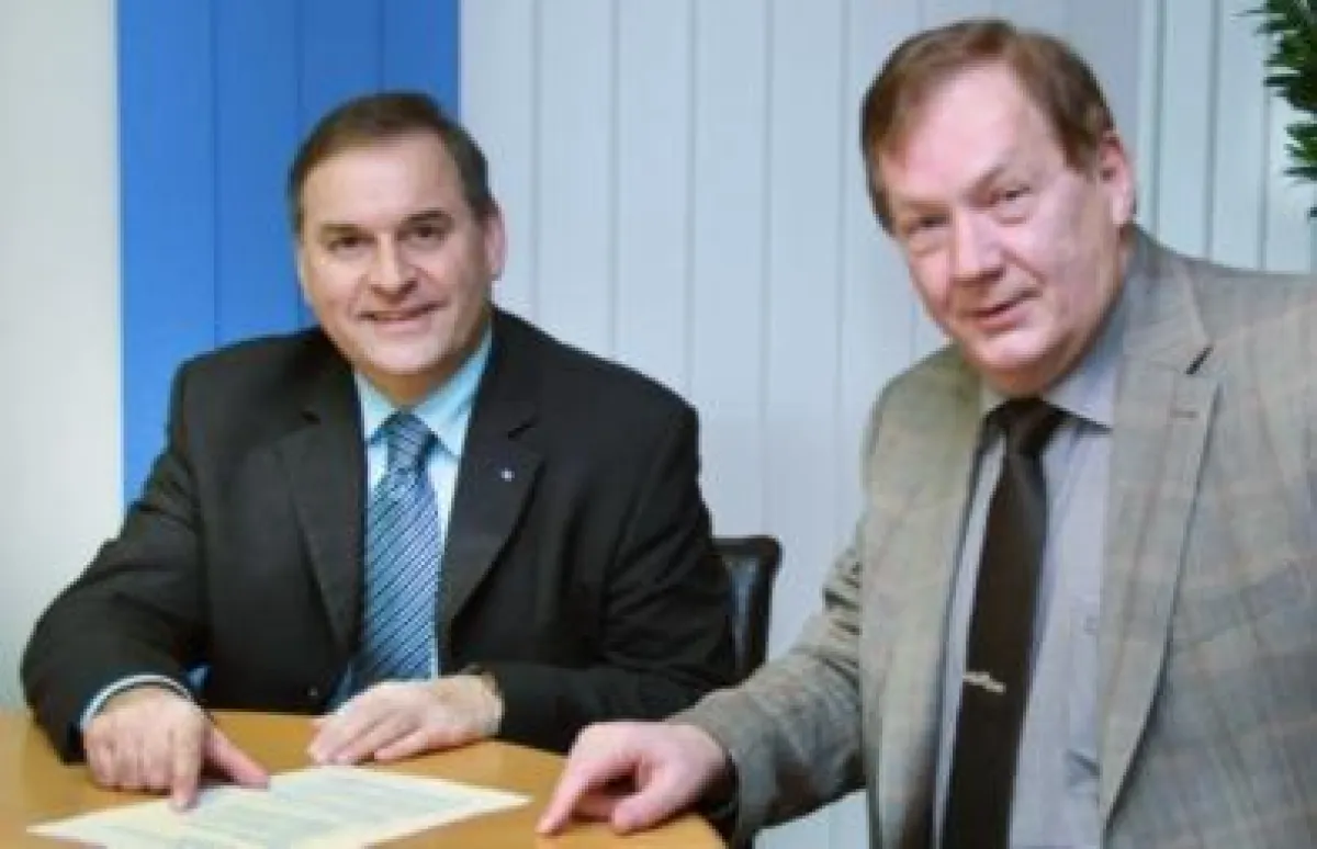Die Vorstände der Energiegenossenschaft Alzey: Günter Brück und Erich Meitzler