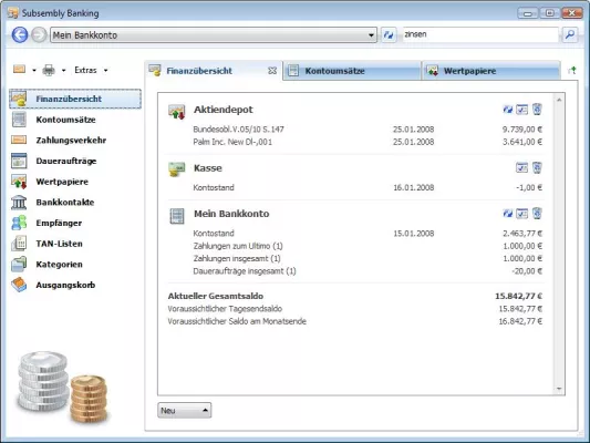 Subsembly Banking 3.0: Die Online-Banking-Zentrale Bild: Subsembly Banking 3.0: Die Online-Banking-Zentrale