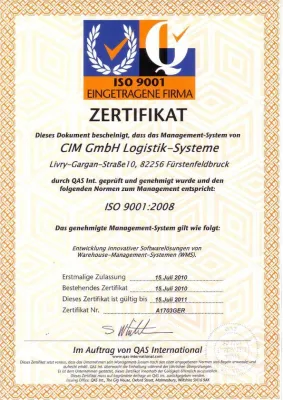 Bild: Softwareentwicklung und Projektmanagement der CIM GmbH sind ISO-zertifiziert