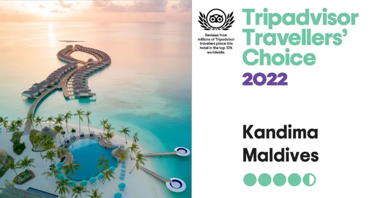 Bild: Ah-so stylish Kandima Maldives gewinnt die Tripadvisor Travellers' Choice Award 2022!