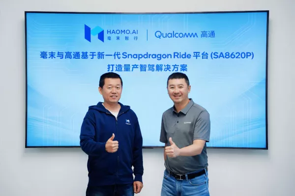 Qualcomm und Haomo.AI kündigen intelligente Fahrlösung an, betrieben durch die Snapdragon Ride Plattform. Bild: Qualcomm und Haomo.AI kündigen intelligente Fahrlösung an, betrieben durch die Snapdragon Ride Plattform.