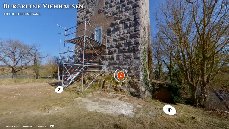 Bild: Burgruine Viehhausen per 360-Grad Rundgang virtuell erkunden