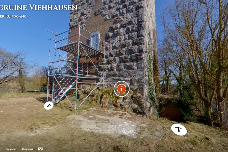 Bild: Burgruine Viehhausen per 360-Grad Rundgang virtuell erkunden