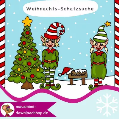 Bild: Fertige Weihnachts-Schatzsuche für euren Kindergeburtstag im Winter