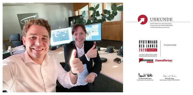 Bild: Die IT-HAUS GmbH bestätigt Spitzenplatz unter Deutschlands IT-Systemhäusern