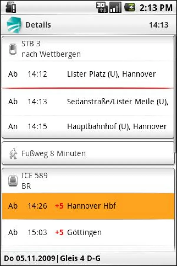 HAFAS für Google Android.