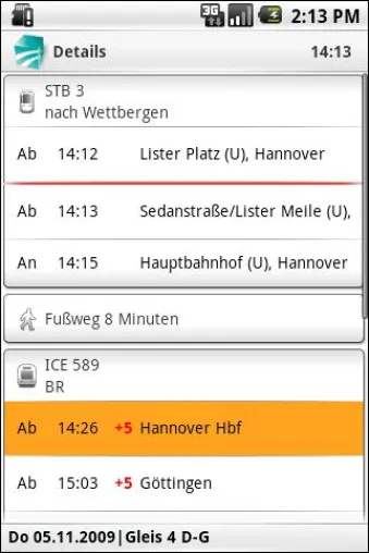 Der perfekte Begleiter für unterwegs: HAFAS für Android Bild: Der perfekte Begleiter für unterwegs: HAFAS für Android