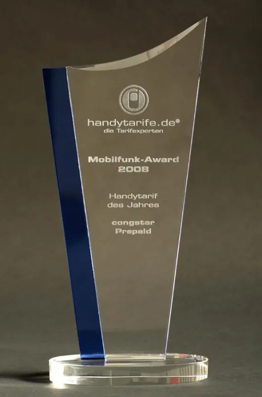 Begehrte Auszeichnung: Der Mobilfunk Award wird vom unabhängigen Verbraucherportal handytarife.de vergeben