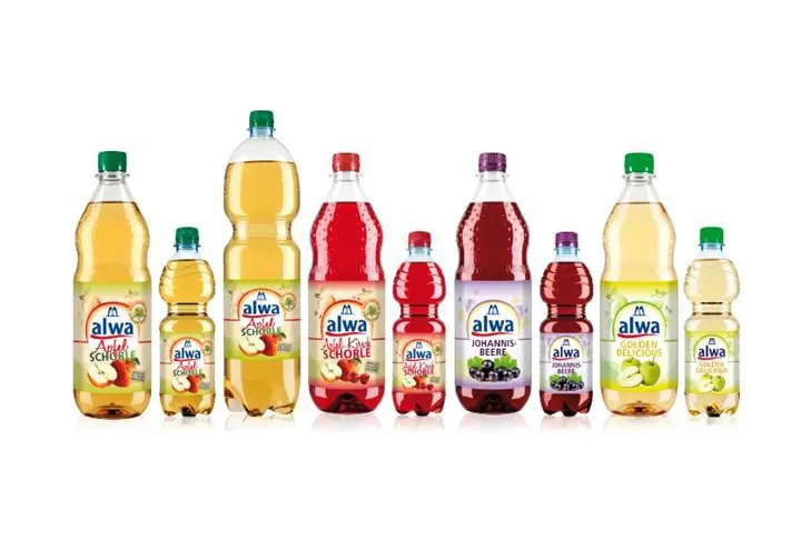 Bild: Neue Durstlöscher von alwa - Die alwa Apfelschorle bekommt Verstärkung