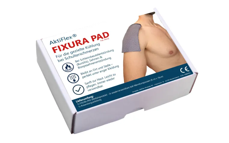 Bild: Innovative Kältetherapie bei Schulterschmerzen: Fixura Pad von AktiFlex bringt gezielte Entlastung