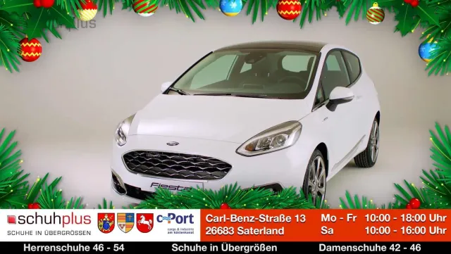 Bild: Schuhplus verlost zum Ende des Jahres einen Ford Fiesta am c-Port im Saterland