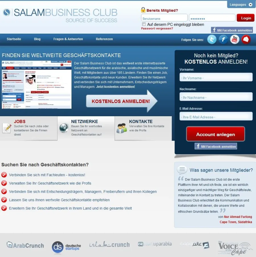 SALAMBC: Das islamkonforme Business-Netzwerk hat schon mehr als 100.000 Mitglieder.