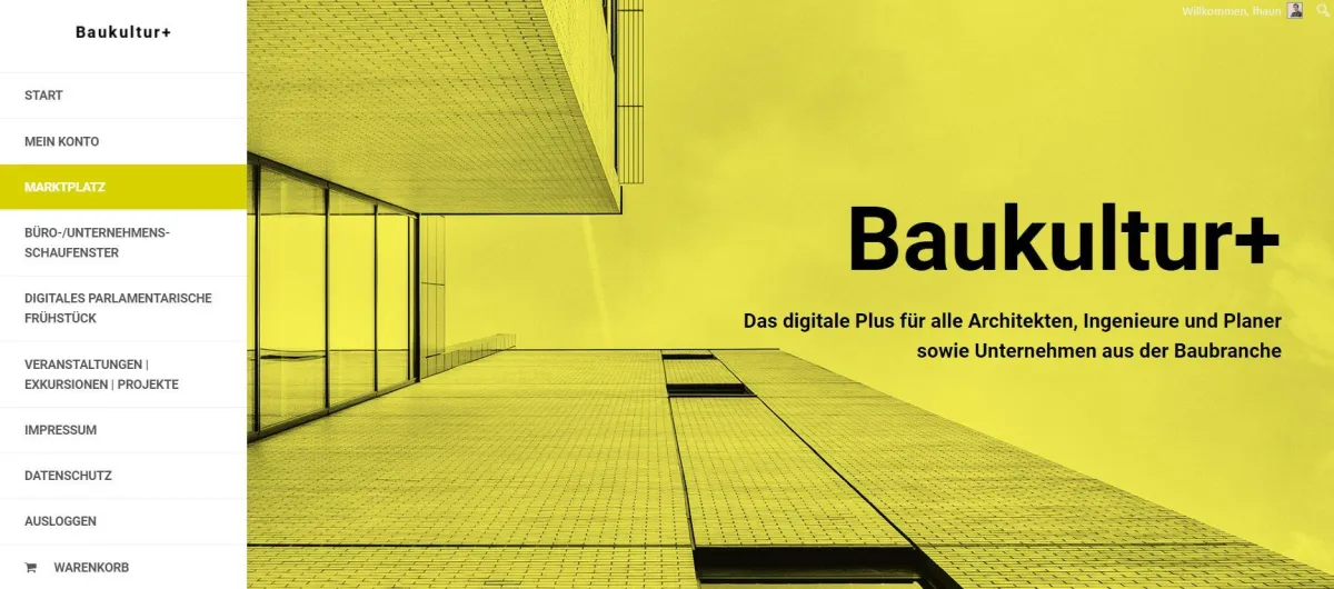 Webseite der Plattform Baukultur+