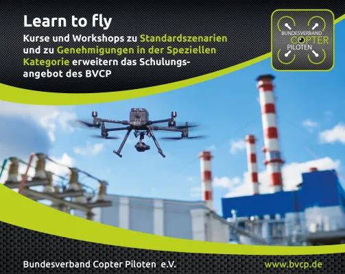 Bild: BVCP erweitert sein Schulungsangebot für Drohnen um Standardszenarien und Workshop für die Spezielle Kategorie