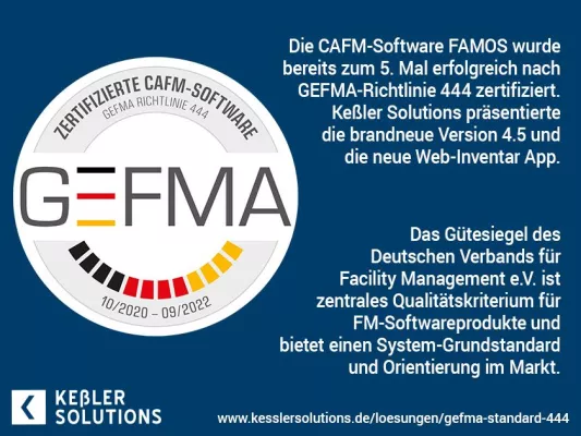 Bild: CAFM-Lösung FAMOS erneut GEFMA-zertifiziert