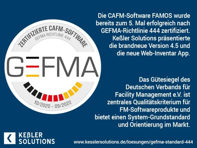 Bild: CAFM-Lösung FAMOS erneut GEFMA-zertifiziert