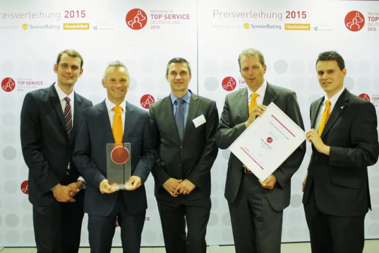 Bild: 1. Platz für Jobware bei TOP SERVICE Deutschland 2015