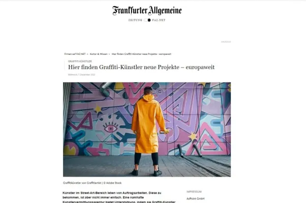 Bild: FAZ stellt Europas größte Künstleragentur für Graffitis vor