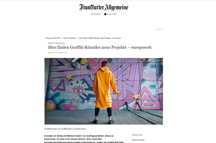 Bild: FAZ stellt Europas größte Künstleragentur für Graffitis vor