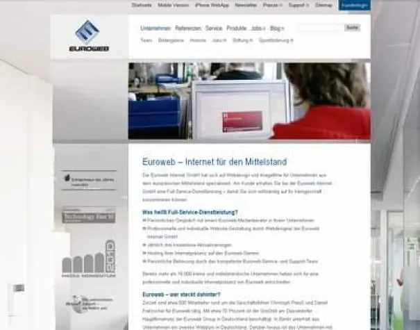 Bild: Euroweb gestaltet mobile Webseiten für den Mittelstand