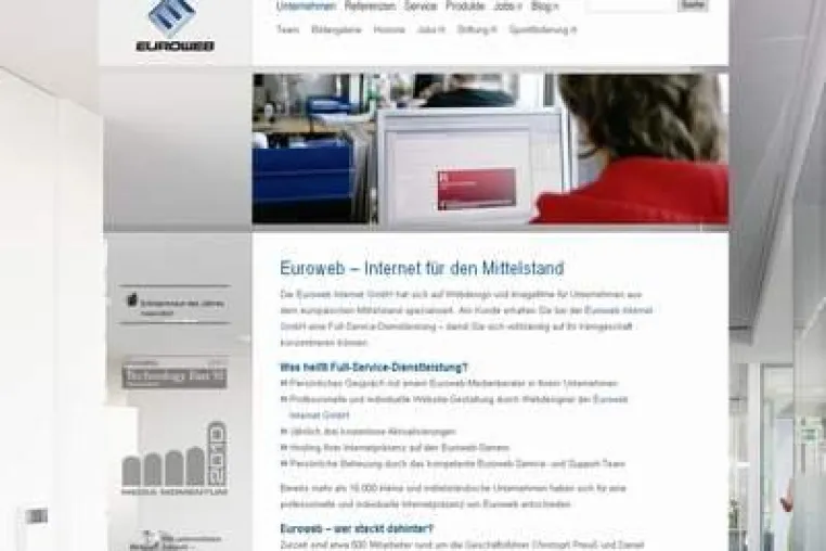 Euroweb gestaltet mobile Webseiten für den Mittelstand Bild: Euroweb gestaltet mobile Webseiten für den Mittelstand