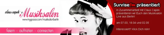 Bild: 1.Musiksalon Berlin mit Live Übertragung auf Sunrise-FM 07.02.09 ab 20:00 Uhr