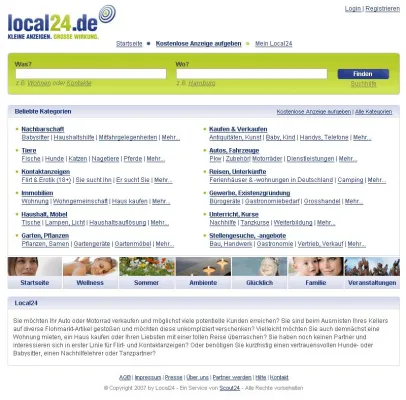 Bild: Neues Kleinanzeigenportal Local24.de - neofonie liefert Suchtechnologie