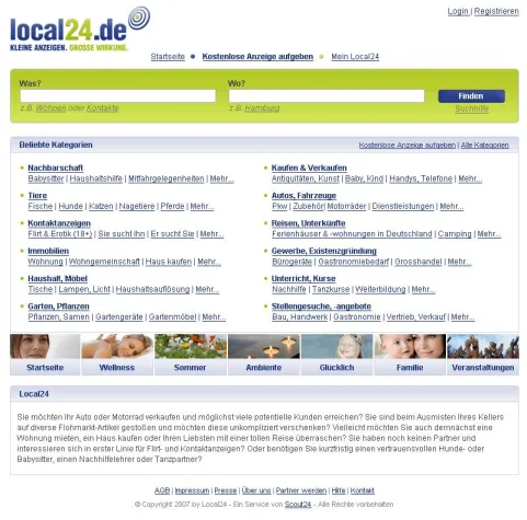 Bild: Neues Kleinanzeigenportal Local24.de - neofonie liefert Suchtechnologie