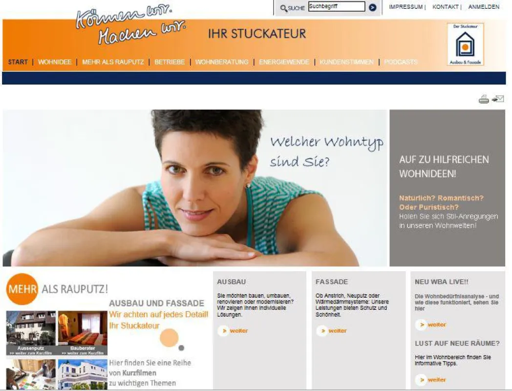 Das Bauherrenportal www.mehr-als-rauputz.de bietet vielfältige Informationen zu Wohnstilen