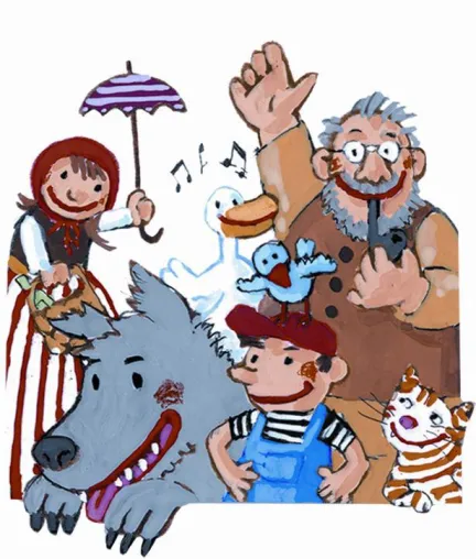 Bild: Peter und der Wolf im Fontane-Haus - Vorstellungen in deutscher und französischer Sprache