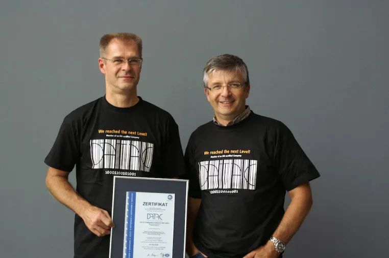 datac Kommunikationssysteme: Zertifizierung nach ISO 9001 Bild: datac Kommunikationssysteme: Zertifizierung nach ISO 9001