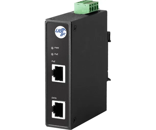 PoE Power over Gigabit Ethernet Injector (Midspan) für 12V DC bis 55V DC zur Montage im Schaltschrank Bild: PoE Power over Gigabit Ethernet Injector (Midspan) für 12V DC bis 55V DC zur Montage im Schaltschrank