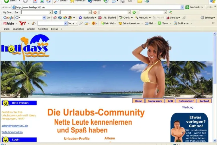 Internetdienst "Holidays360.de" – die Urlaubs-Community ist online Bild: Internetdienst "Holidays360.de" – die Urlaubs-Community ist online