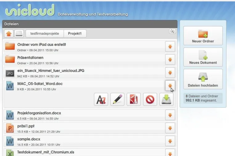 Bild: Dateiablage in der Cloud für gemeinsames Arbeiten im Team