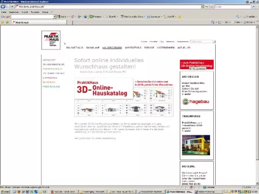 Bild: PraktikHaus bringt den 3D-Online-Hauskatalog kostenlos auf den PC! Gestalten Sie online Ihr Wunschhaus.