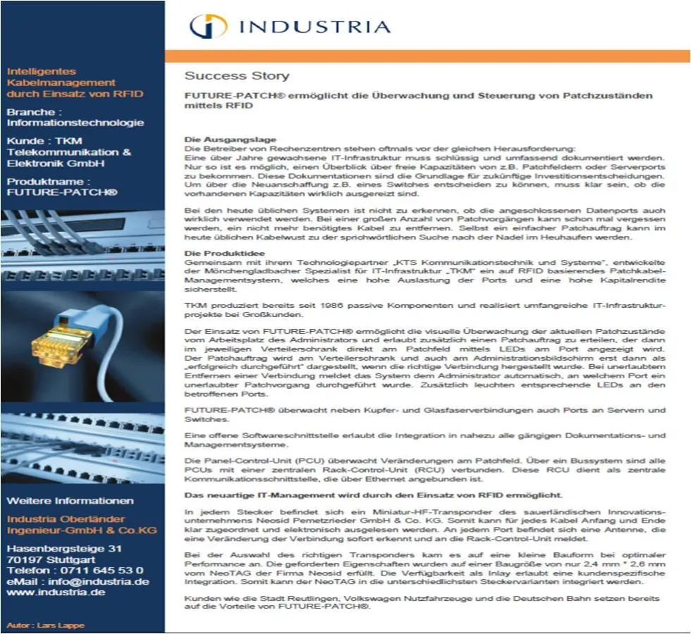 RFID Success Strory - Neosid und KTS