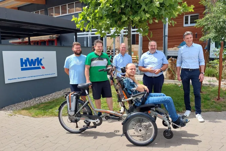 Gemeinnütziger NH/HH Recyclingverein spendet € 8500 an Hagsfelder Werkstätten Bild: Gemeinnütziger NH/HH Recyclingverein spendet € 8500 an Hagsfelder Werkstätten